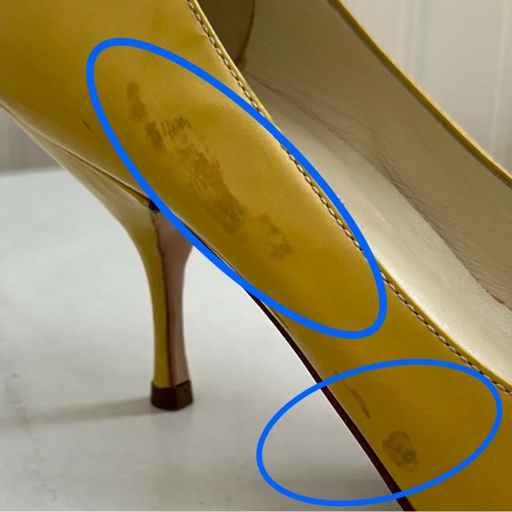 Miu Miu Patent Leather Heels Yellow